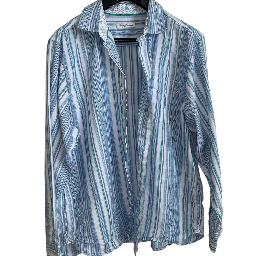 Tommy Bahama Blue Stripe Button Down